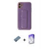 MARSİLYAN™- iPhone 12 Kılıf Yörünge Yansıma - Siyah Bilvis 5in1 3D Magic Cam Ekran Koruyucu + Metal Kamera Lens Koruma Cam - MI