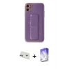 MARSİLYAN™- iPhone 12 Kılıf Yörünge Yansıma - Siyah Bilvis 5in1 3D Magic Cam Ekran Koruyucu + Rainbow Kamera Lens Koruma Cam - MR