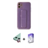 MARSİLYAN™- iPhone 12 Kılıf Yörünge Yansıma - Siyah Bilvis 5in1 3D Magic Cam Ekran Koruyucu + Raze Metal Kamera Lens - KI