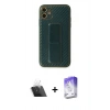 MARSİLYAN™- iPhone 12 Kılıf Yörünge Yansıma - Siyah Bilvis 5in1 3D Magic Cam Ekran Koruyucu + Kamera Lens Koruma Cam - SF