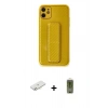 MARSİLYAN™- iPhone 12 Kılıf Yörünge Yansıma - Siyah Joko Magic 5D Hayalet Cam + Renkli Kamera Lens Koruma Cam - SI
