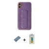 MARSİLYAN™- iPhone 12 Kılıf Yörünge Yansıma - Siyah Polymer Nano Ekran Koruyucu + Shine Kamera Lens Koruma Cam - MI