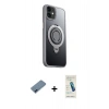 MARSİLYAN™- iPhone 12 Kılıf Zirve Çizgi Prime - Şeffaf Pasifik Cam Ekran Koruyucu + Metal Kamera Lens Koruma Cam - MI