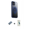 MARSİLYAN™- iPhone 12 Kılıf Zirve Çizgi Prime - Şeffaf Pasifik Cam Ekran Koruyucu + Metal Kamera Lens Koruma Cam - MI