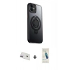 MARSİLYAN™- iPhone 12 Kılıf Zirve Çizgi Prime - Şeffaf Pasifik Cam Ekran Koruyucu + Rainbow Kamera Lens Koruma Cam - MR