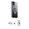 MARSİLYAN™- iPhone 12 Kılıf Zirve Çizgi Prime - Şeffaf Pasifik Cam Ekran Koruyucu + Rainbow Kamera Lens Koruma Cam - MR