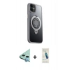 MARSİLYAN™- iPhone 12 Kılıf Zirve Çizgi Prime - Şeffaf Pasifik Cam Ekran Koruyucu + Raze Metal Kamera Lens - MI