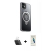 MARSİLYAN™- iPhone 12 Kılıf Zirve Çizgi Prime - Şeffaf Pasifik Cam Ekran Koruyucu + Kamera Lens Koruma Cam - SF