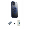 MARSİLYAN™- iPhone 12 Kılıf Zirve Çizgi Prime - Şeffaf Pasifik Cam Ekran Koruyucu + Shine Kamera Lens Koruma Cam - SABE