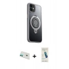MARSİLYAN™- iPhone 12 Kılıf Zirve Çizgi Prime - Şeffaf Pasifik Cam Ekran Koruyucu + Rainbow Kamera Lens Koruma Cam - YL