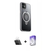 MARSİLYAN™- iPhone 12 Kılıf Zirve Çizgi Prime - Siyah Bilvis 5in1 3D Magic Cam Ekran Koruyucu + Kamera Lens Koruma Cam - SF