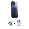 MARSİLYAN™- iPhone 12 Kılıf Zirve Çizgi Prime - Siyah Bilvis 5in1 3D Magic Cam Ekran Koruyucu + Raze Metal Kamera Lens - KI