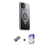 MARSİLYAN™- iPhone 12 Kılıf Zirve Çizgi Prime - Siyah Bilvis 5in1 3D Magic Cam Ekran Koruyucu + Metal Kamera Lens Koruma Cam - KI