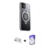 MARSİLYAN™- iPhone 12 Kılıf Zirve Çizgi Prime - Siyah Bilvis 5in1 3D Magic Cam Ekran Koruyucu + Rainbow Kamera Lens Koruma Cam - MR