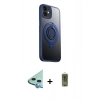 MARSİLYAN™- iPhone 12 Kılıf Zirve Çizgi Prime - Siyah Joko Magic 5D Hayalet Cam + Raze Metal Kamera Lens - MI