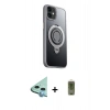 MARSİLYAN™- iPhone 12 Kılıf Zirve Çizgi Prime - Siyah Joko Magic 5D Hayalet Cam + Raze Metal Kamera Lens - MI
