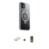 MARSİLYAN™- iPhone 12 Kılıf Zirve Çizgi Prime - Siyah Joko Magic 5D Hayalet Cam + Renkli Kamera Lens Koruma Cam - PE