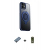 MARSİLYAN™- iPhone 12 Kılıf Zirve Çizgi Prime - Siyah Joko Magic 5D Hayalet Cam + Shine Kamera Lens Koruma Cam - PE