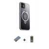 MARSİLYAN™- iPhone 12 Kılıf Zirve Çizgi Prime - Siyah Joko Magic 5D Hayalet Cam + Shine Kamera Lens Koruma Cam - PE