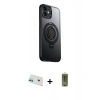 MARSİLYAN™- iPhone 12 Kılıf Zirve Çizgi Prime - Siyah Joko Magic 5D Hayalet Cam + Rainbow Kamera Lens Koruma Cam - YL