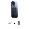 MARSİLYAN™- iPhone 12 Kılıf Zirve Çizgi Prime - Siyah Joko Magic 5D Hayalet Cam + Renkli Kamera Lens Koruma Cam - SI