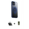 MARSİLYAN™- iPhone 12 Kılıf Zirve Çizgi Prime - Siyah Joko Magic 5D Hayalet Cam + Kamera Lens Koruma Cam - SF