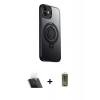 MARSİLYAN™- iPhone 12 Kılıf Zirve Çizgi Prime - Siyah Joko Magic 5D Hayalet Cam + Kamera Lens Koruma Cam - SF