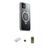 MARSİLYAN™- iPhone 12 Kılıf Zirve Çizgi Prime - Siyah Joko Magic 5D Hayalet Cam + Renkli Kamera Lens Koruma Cam - TU