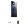 MARSİLYAN™- iPhone 12 Kılıf Zirve Çizgi Prime - Siyah Joko Magic 5D Hayalet Cam + Renkli Kamera Lens Koruma Cam - TU