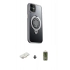 MARSİLYAN™- iPhone 12 Kılıf Zirve Çizgi Prime - Siyah Joko Magic 5D Hayalet Cam + Renkli Kamera Lens Koruma Cam - YL