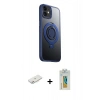MARSİLYAN™- iPhone 12 Kılıf Zirve Çizgi Prime - Siyah Polymer Nano Ekran Koruyucu + Renkli Kamera Lens Koruma Cam - PE