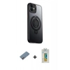 MARSİLYAN™- iPhone 12 Kılıf Zirve Çizgi Prime - Siyah Polymer Nano Ekran Koruyucu + Shine Kamera Lens Koruma Cam - PE