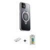 MARSİLYAN™- iPhone 12 Kılıf Zirve Çizgi Prime - Siyah Polymer Nano Ekran Koruyucu + Renkli Kamera Lens Koruma Cam - SI