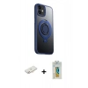 MARSİLYAN™- iPhone 12 Kılıf Zirve Çizgi Prime - Siyah Polymer Nano Ekran Koruyucu + Renkli Kamera Lens Koruma Cam - YL