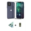 MARSİLYAN™- iPhone 12 Kılıf Zirve Doku - Siyah Joko Magic 5D Hayalet Cam + Raze Metal Kamera Lens - MI
