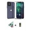 MARSİLYAN™- iPhone 12 Kılıf Zirve Doku - Siyah Joko Magic 5D Hayalet Cam + Raze Metal Kamera Lens - KI