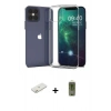 MARSİLYAN™- iPhone 12 Kılıf Zirve Doku - Siyah Joko Magic 5D Hayalet Cam + Renkli Kamera Lens Koruma Cam - TU