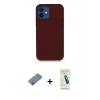 MARSİLYAN™- iPhone 12 Kılıf Zirve Modern Özel Seri - Şeffaf Pasifik Cam Ekran Koruyucu + Metal Kamera Lens Koruma Cam - AKYL
