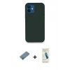 MARSİLYAN™- iPhone 12 Kılıf Zirve Modern Özel Seri - Şeffaf Pasifik Cam Ekran Koruyucu + Metal Kamera Lens Koruma Cam - AKYL