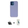 MARSİLYAN™- iPhone 12 Kılıf Zirve Modern Özel Seri - Şeffaf Pasifik Cam Ekran Koruyucu + Kamera Lens Koruma Cam - SF