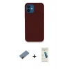 MARSİLYAN™- iPhone 12 Kılıf Zirve Modern Özel Seri - Şeffaf Pasifik Cam Ekran Koruyucu + Metal Kamera Lens Koruma Cam - KI