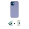 MARSİLYAN™- iPhone 12 Kılıf Zirve Modern Özel Seri - Şeffaf Pasifik Cam Ekran Koruyucu + Raze Metal Kamera Lens - MI