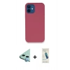 MARSİLYAN™- iPhone 12 Kılıf Zirve Modern Özel Seri - Şeffaf Pasifik Cam Ekran Koruyucu + Raze Metal Kamera Lens - MI