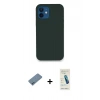 MARSİLYAN™- iPhone 12 Kılıf Zirve Modern Özel Seri - Şeffaf Pasifik Cam Ekran Koruyucu + Shine Kamera Lens Koruma Cam - MI