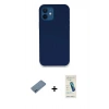 MARSİLYAN™- iPhone 12 Kılıf Zirve Modern Özel Seri - Şeffaf Pasifik Cam Ekran Koruyucu + Shine Kamera Lens Koruma Cam - MI