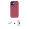 MARSİLYAN™- iPhone 12 Kılıf Zirve Modern Özel Seri - Şeffaf Pasifik Cam Ekran Koruyucu + Renkli Kamera Lens Koruma Cam - TU