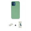 MARSİLYAN™- iPhone 12 Kılıf Zirve Modern Özel Seri - Şeffaf Pasifik Cam Ekran Koruyucu + Renkli Kamera Lens Koruma Cam - TU