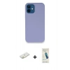 MARSİLYAN™- iPhone 12 Kılıf Zirve Modern Özel Seri - Şeffaf Pasifik Cam Ekran Koruyucu + Renkli Kamera Lens Koruma Cam - TU
