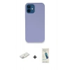 MARSİLYAN™- iPhone 12 Kılıf Zirve Modern Özel Seri - Şeffaf Pasifik Cam Ekran Koruyucu + Renkli Kamera Lens Koruma Cam - PE