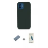MARSİLYAN™- iPhone 12 Kılıf Zirve Modern Özel Seri - Şeffaf Pasifik Cam Ekran Koruyucu + Shine Kamera Lens Koruma Cam - SABE